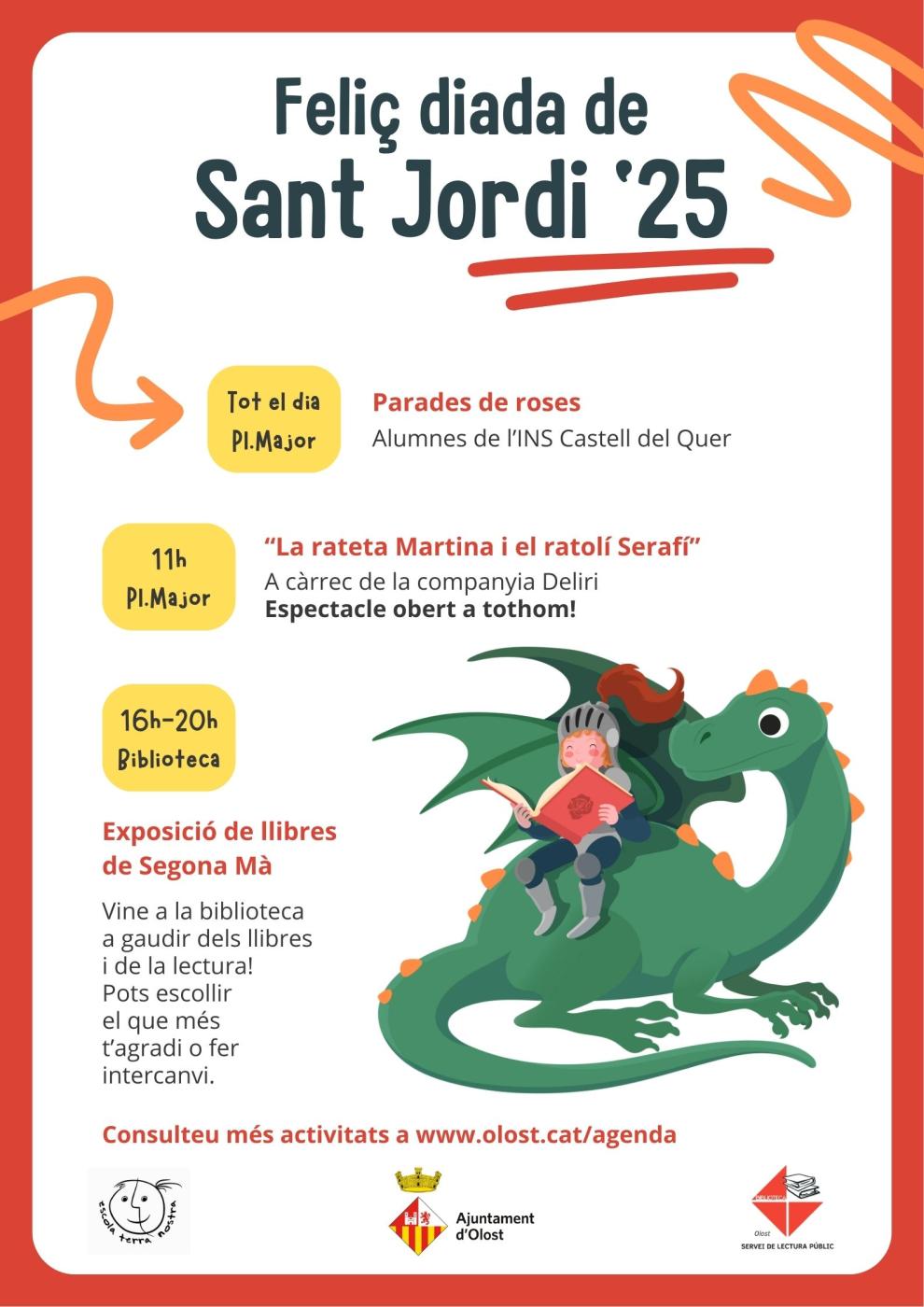 Activitats de Sant Jordi a Olost i a l'Escola Terra Nostra